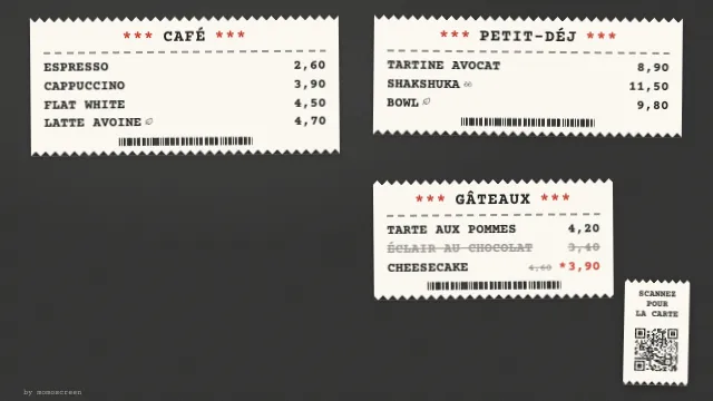 Style « Ticket de caisse » : Comme un ticket de caisse, drôle et honnête