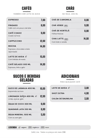 Modelo de cardápio de bebidas no estilo “Neon” (A4)