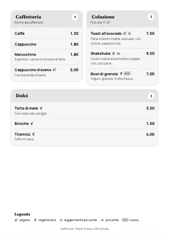 Modello menu ristorante in stile “A scomparsa” (A4)