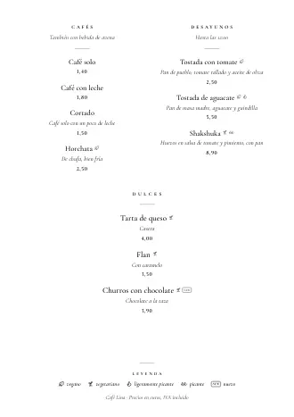 Plantilla de carta de restaurante estilo «Elegante» (A4)