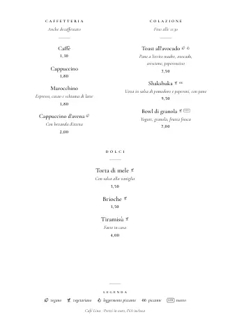Modello menu ristorante in stile “Elegante” (A4)