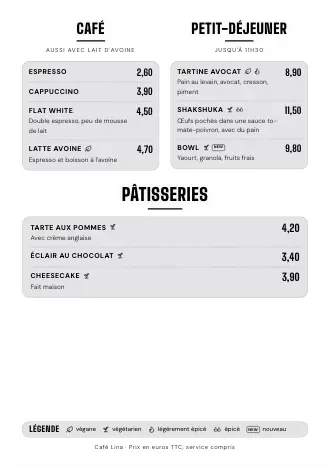 Modèle de menu restaurant style « Néon » (A4)