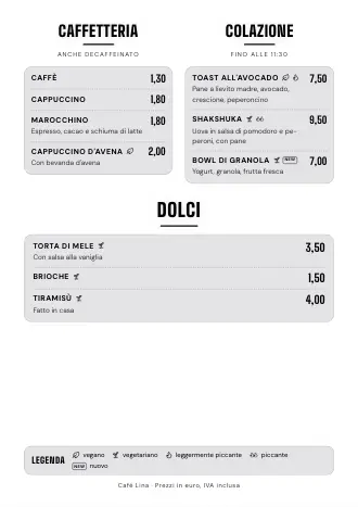 Modello menu ristorante in stile “Neon” (A4)