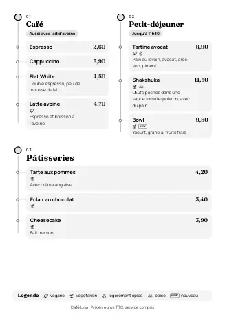 Modèle de menu restaurant style « Frise » (A4)